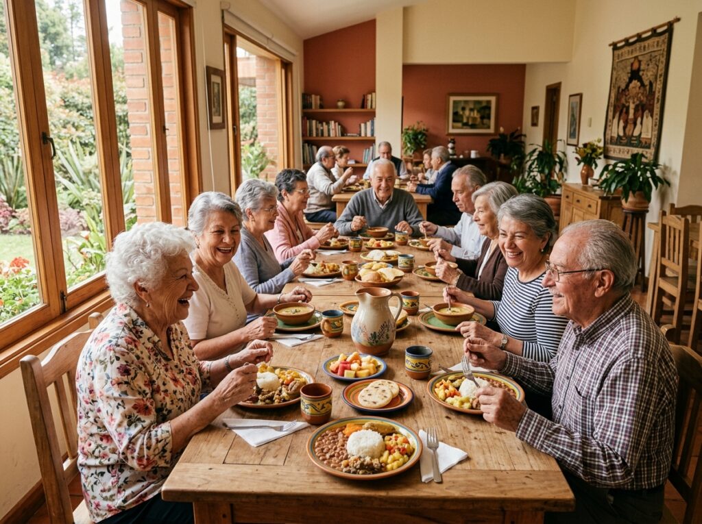 Comedor y actividades compartidas en un hogar geriátrico (imagen ilustrativa)