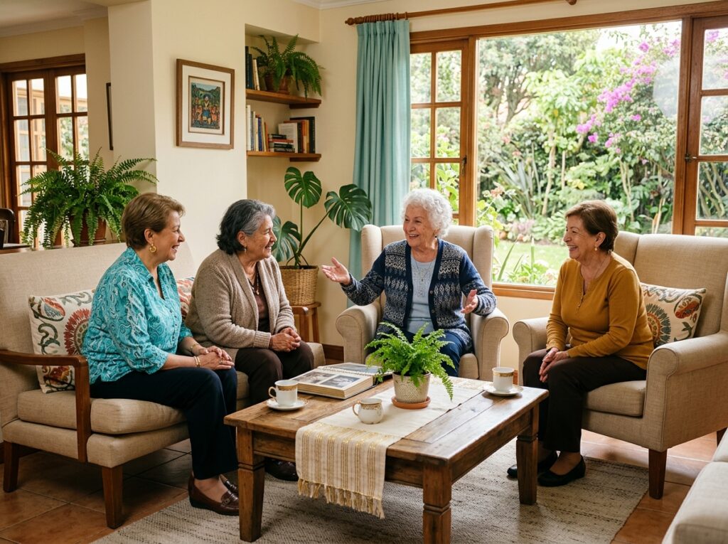 Jardín tranquilo de un hogar geriátrico (imagen ilustrativa)