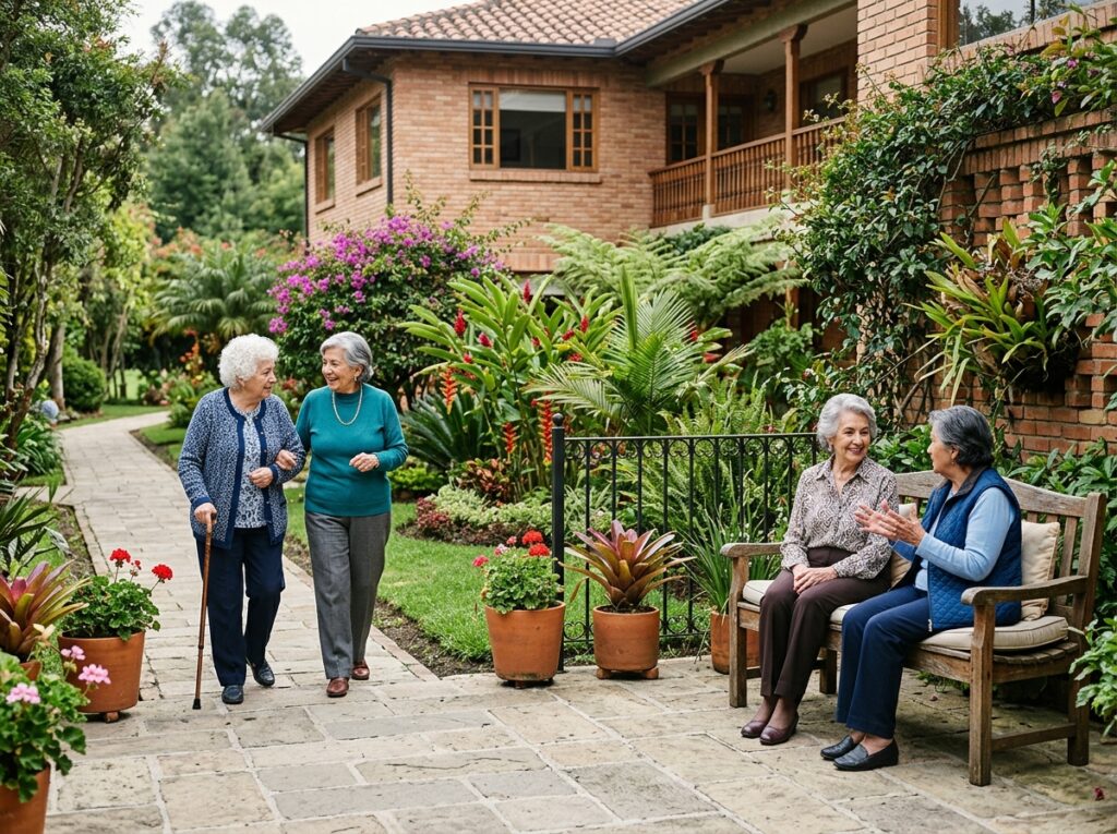 Zona común luminosa de un hogar geriátrico (imagen ilustrativa)